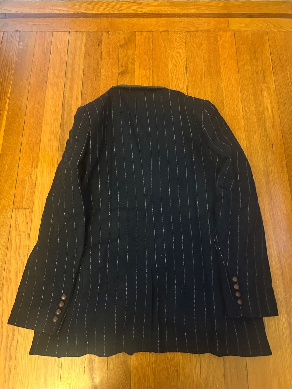 NWT doen heirloom ducci blazer wool navy Marianne pinstripe large - Picture 9 of 11